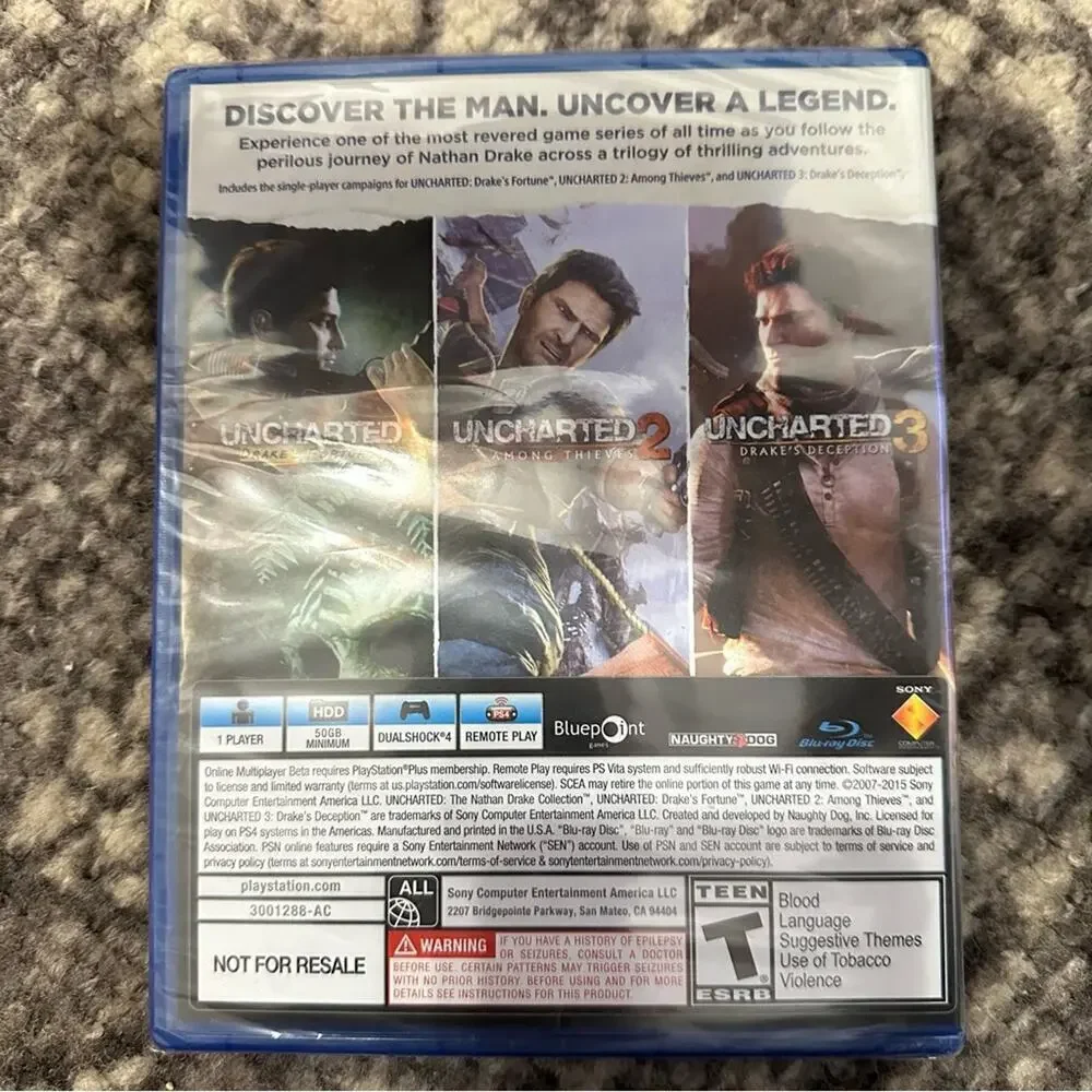 Sony PlayStation 4 PS4 NWT Uncharted The Nathan Drake Collection Game SEALED